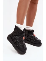 Dámské sněhule D.Franklin na platformě – černé