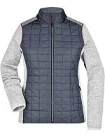Daiber JN 741 Dámská pletená hybridní bunda 02.0741 light melange/anthracite melange