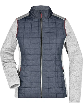 Daiber JN 741 Dámská pletená hybridní bunda 02.0741 light melange/anthracite melange