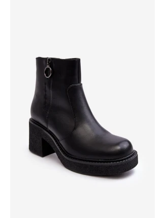 Dámské Zip Boty Černé Romella