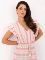 TW SK BI 28760.97 bílo-růžové šaty