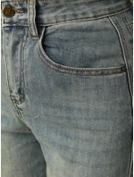 Dámské džíny mom fit s vysokým pasem světle modré FashionStreet UY2909