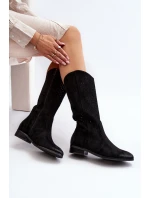 Zazoo 3403 Prosklené Dámské Botky S Nízkým Podpatkem Hnědé