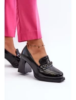 Patentované černé lodičky Terimene s robustními podpatky Patentované černé lodičky Terimene s robustními podpatky