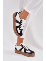 Dámské Tenisky Na Platformě Bílá-Černá Sivirae