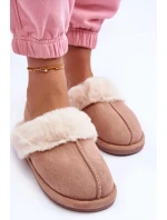 Dámské béžové pantofle Pinky s kožíškem Dámské béžové pantofle Pinky s kožíškem