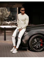 Pánská mikina 279225 ecru - Ola Voga Pánská mikina 279225 ecru - Ola Voga