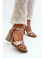 Sandály na podpatku model 198397 Step in style Sandály na podpatku model 198397 Step in style