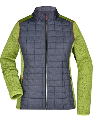 Daiber JN 741 Dámská pletená hybridní bunda 02.0741 kiwi melange/anthracite melange