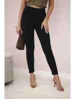 Bavlněné kalhoty s mašlí černý Bavlněné kalhoty s mašlí černý