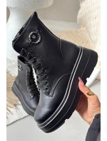 Dámské workery s vyhřívanou podšívkou na platformě s ozdobným detailem Vinceza 16513 Černé Dámské workery s vyhřívanou podšívkou na platformě s ozdobným detailem Vinceza 16513 Černé