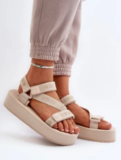 Dámské sandály na platformě Big Star - béžové
