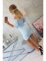 Pruhované vypasované šaty v modré barvě Pruhované vypasované šaty v modré barvě