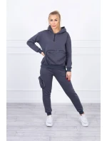 Izolovaná sada s ozdobnou kapsou grafitová