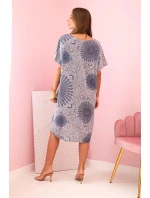 Dámské bavlněné šaty s orientálním vzorem šedý