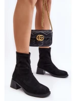 Dámské botky na nízkém podpatku hnědé Aphroteia