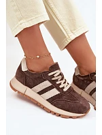 Dámské tenisky z přírodního semiše hnědé Marceline