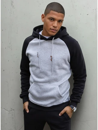 Pánská světle šedá mikina FashionStreet BX5492