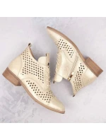 Ažurové boty Potocki W WOL205 zlaté Ažurové boty Potocki W WOL205 zlaté