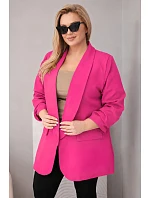 Dámské elegantní sako Plus Size fuchsiová Dámské elegantní sako Plus Size fuchsiová
