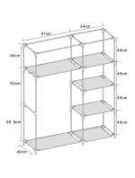 TEXTILNÍ ZAHRADA 90x45x170 cm tmavě šedá 8811