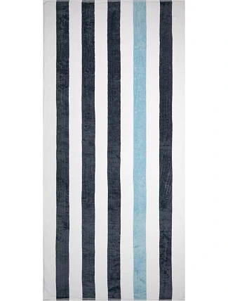 The One Towelling Towel Stripe Plážový ručník "Stripe" 48.1056 anthracite/light blue The One Towelling Towel Stripe Plážový ručník "Stripe" 48.1056 anthracite/light blue