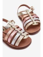 Dětské sandály dívčí z eko kůže zlaté Mariana