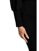 M690 Kombinované pletené šaty - černé