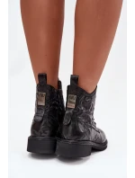 Dámské boty Artiker – zateplené z přírodní kůže, černé