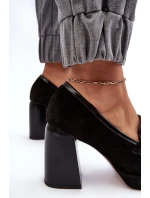 Kožené lodičky 2706 černé - Laura Messi