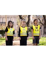 Korntex FUN Dětská bezpečnostní vesta 76.FUNY hi vis yellow/dog Korntex FUN Dětská bezpečnostní vesta 76.FUNY hi vis yellow/dog
