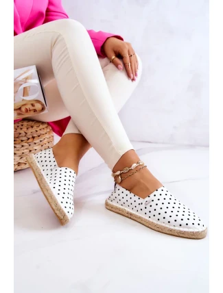 Dámské módní espadrilky Polka Dots Big Star - bílé Dámské módní espadrilky Polka Dots Big Star - bílé