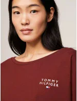 Dámské tričko s dlouhým rukávem UW0UW04153 DW5 kaštanové - Tommy Hilfiger Dámské tričko s dlouhým rukávem UW0UW04153 DW5 kaštanové - Tommy Hilfiger