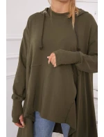 Halenka s rozšířenou spodní částí khaki Halenka s rozšířenou spodní částí khaki