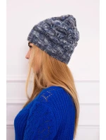 Roksana fleecová čepice K209 modrá+džíny Roksana fleecová čepice K209 modrá+džíny