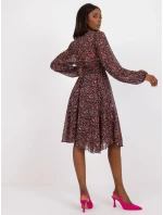 Šaty CHA SK 2903.21X černá a růžová