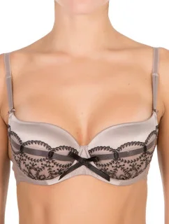 Podprsenka push-up 90413 hnědo-černá - Selmark