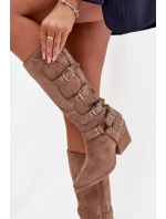 Kozačky na podpatku  model 217818 Step in style