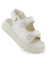 Dámské sandály na platformě krémové Potocki PY16337