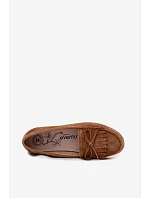 Dámské mokasíny z přírodní semišové kůže Camel Vantae