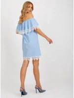 LK SK 506989 šaty.37 světle modrá LK SK 506989 šaty.37 světle modrá