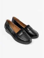 Klasické dámské  polobotky černé na klínku