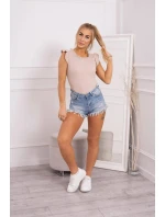 Halenka s volánky béžová