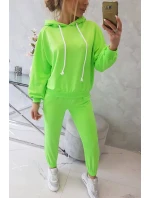 Souprava mikiny s kapucí neonově zelená Souprava mikiny s kapucí neonově zelená