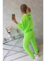 Souprava mikiny s kapucí neonově zelená Souprava mikiny s kapucí neonově zelená