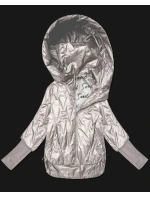 Cienka kurtka damska z dzianinowymi ściągaczami Goodlookin jasny beżowy (B8575-9)