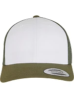 Flexfit 6606CF 6 panelová Trucker kšiltovka 55.06CF moss green/white/olive Flexfit 6606CF 6 panelová Trucker kšiltovka 55.06CF moss green/white/olive