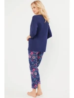 Italská lidová móda r.3/4 sp.7/8 barva:tmavě modrá/potisk