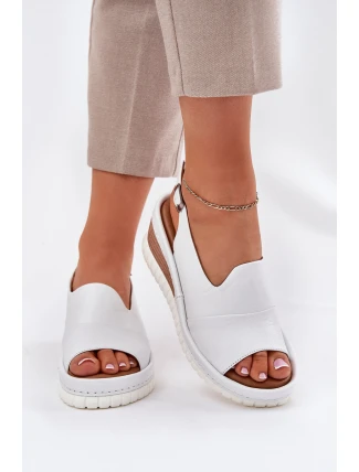 Dámské Kožené Sandály Na Klínu Artiker Bílé 56C0918