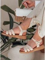 Dámské sandály na nízkém podpatku SANTORIA béžové FashionStreet ZY0836